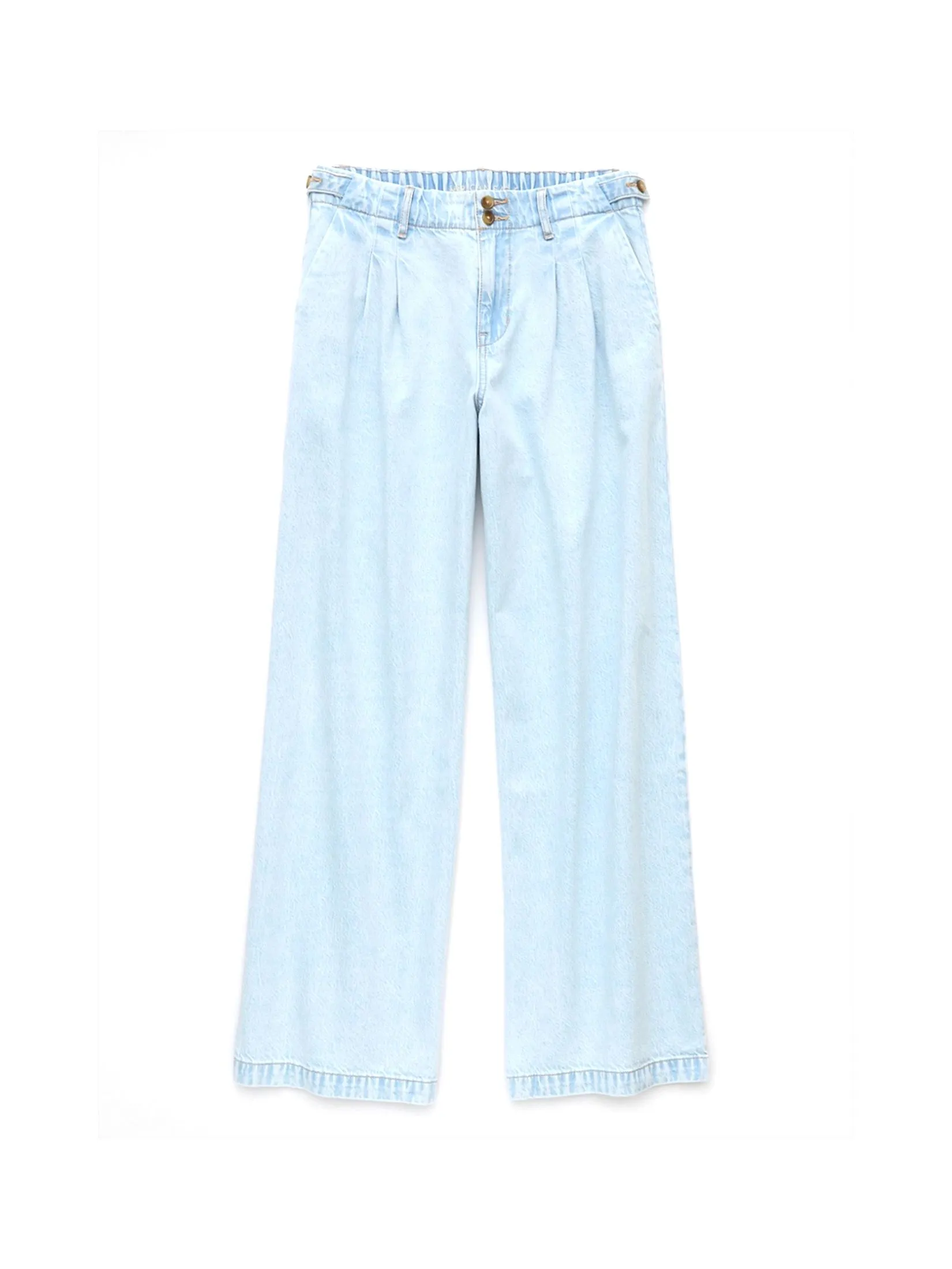 AMERICAN EAGLE WOMEN HIGH-RISE WIDE LEG TROUSER JEAN 433 LIGHT AGLOW Size - 4 REGULAR