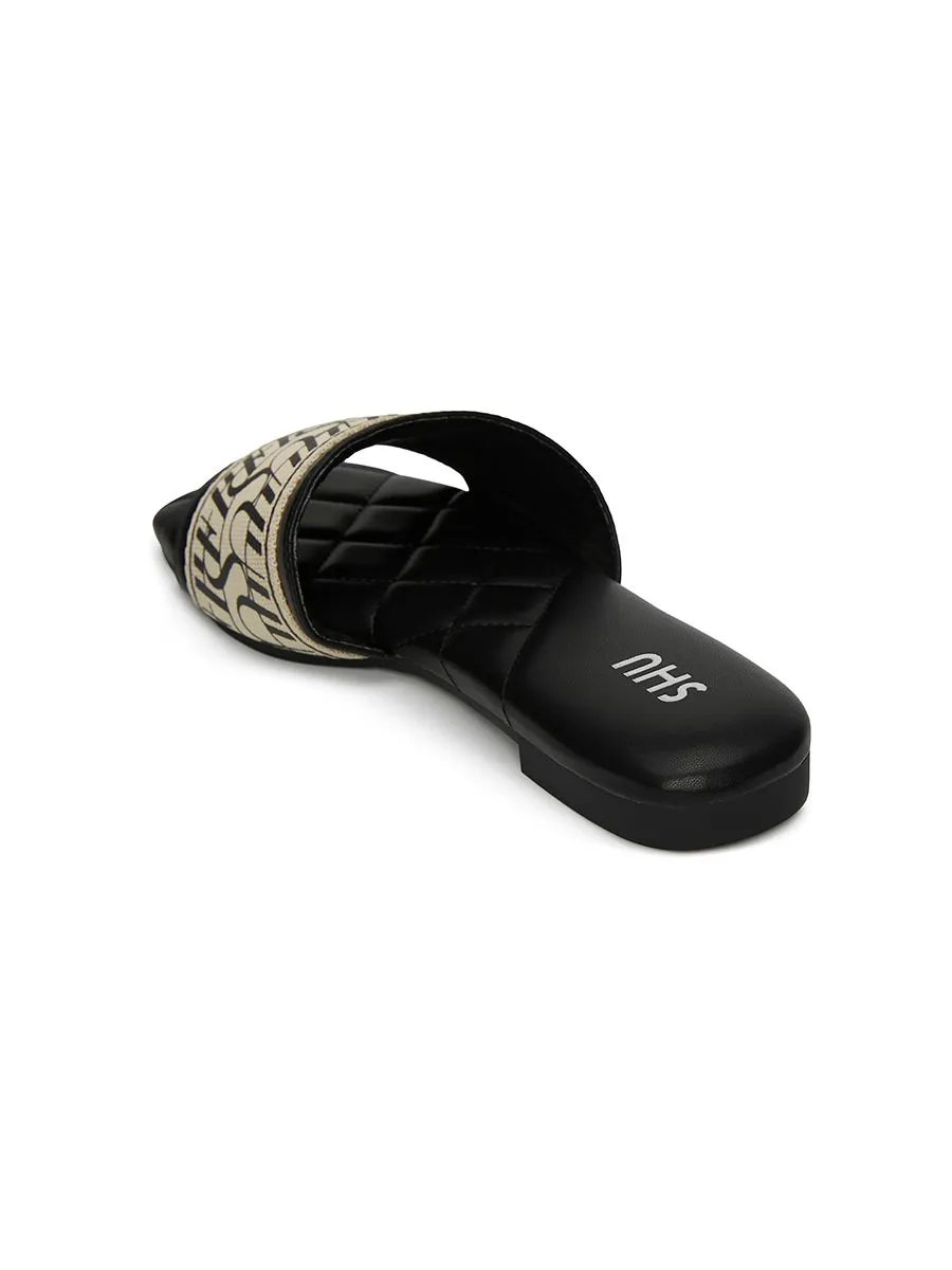 SHU WOMEN- PALETTE SOFT SIGNET ON CANVAS ORIGINAL SANDALS-BLACK