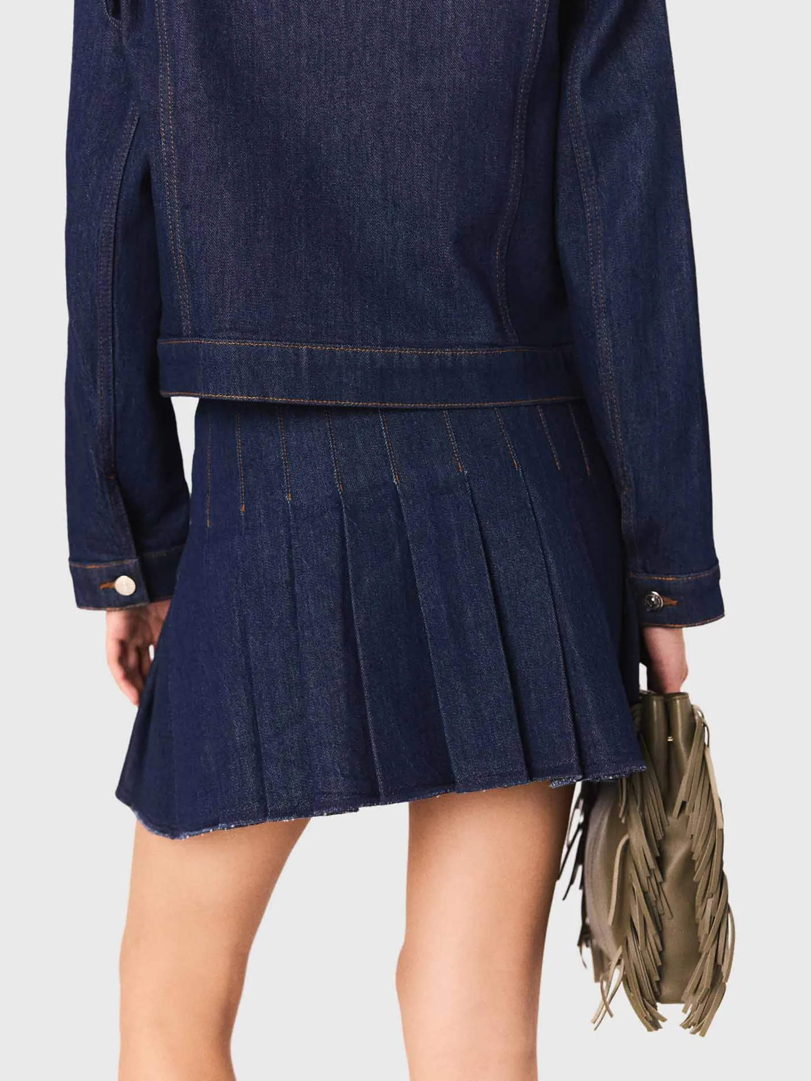 MAJE Women Short Denim Skirt With Lining