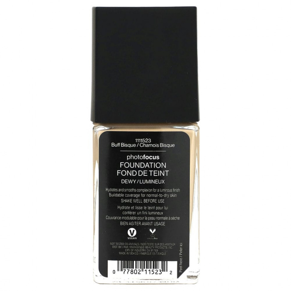 wet n wild, PhotoFocus Foundation, бисквит, 28 мл (0,95 жидк. Унции)