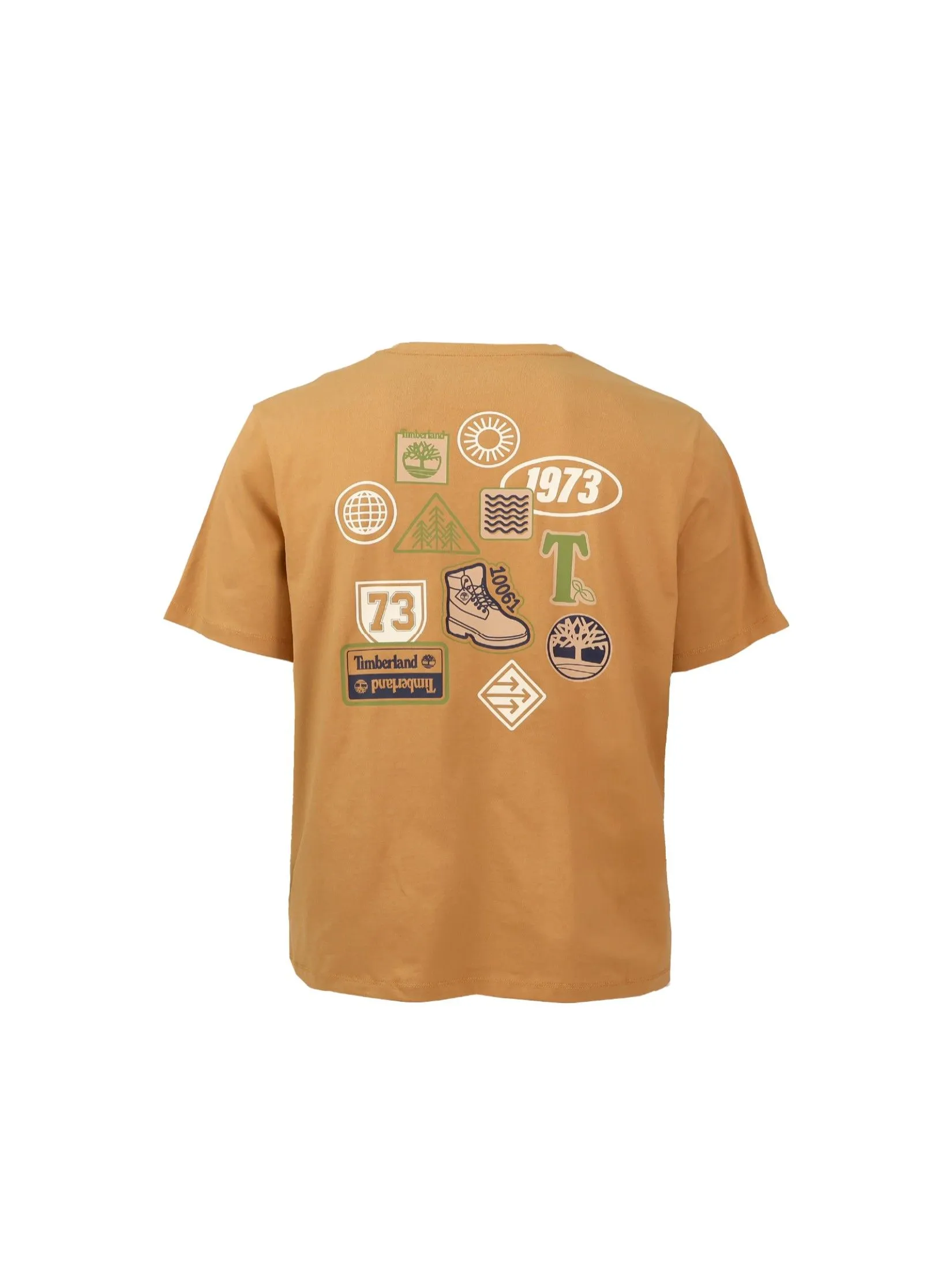 TIMBERLAND Men's Back Graphic Short Sleeve T-Shirt Yellow