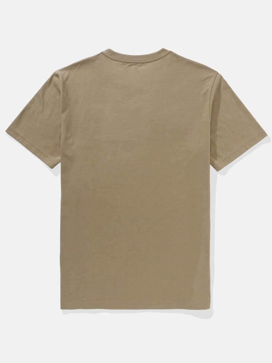 AMERICAN EAGLE MEN G SS ACTIVE 24/7 SET IN TEE- CVC FAUX HTHR + SERIOUSLY SOFT WASH 212 KHAKI