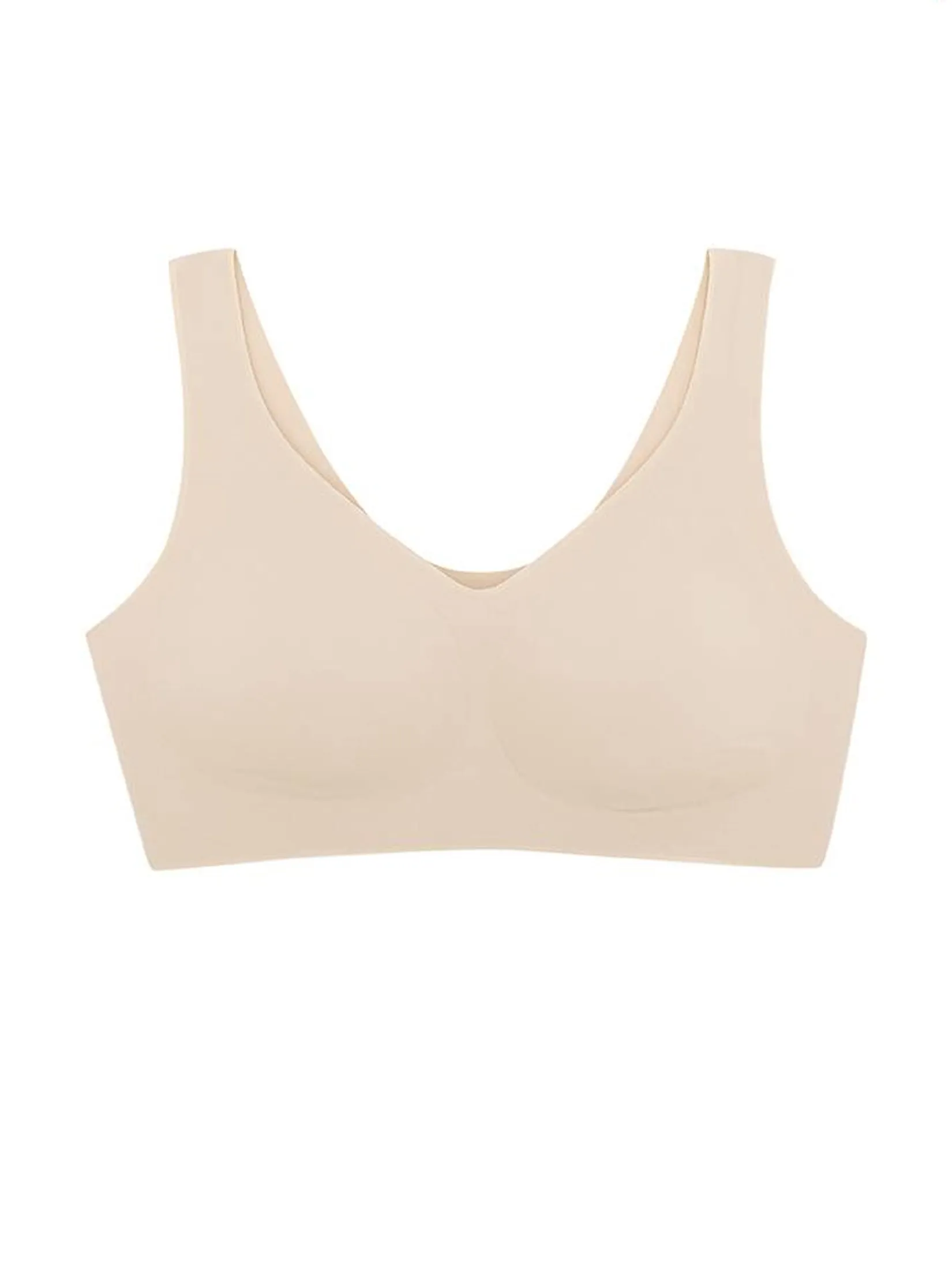 SABINA [ Pack 3 Piece ] [Online Exclusive] Woman Soft Collection Seamless Wireless Bra - Sand
