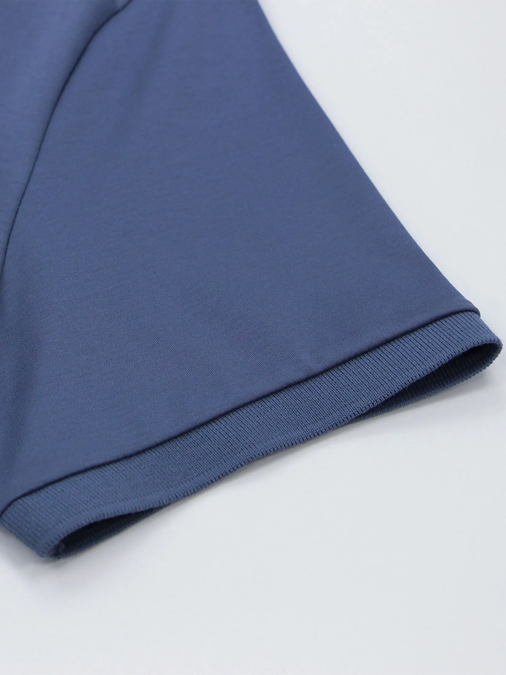 GIORDANO Men's Slim Interlock Polo (Liquid Touch) Neptune Blue purple