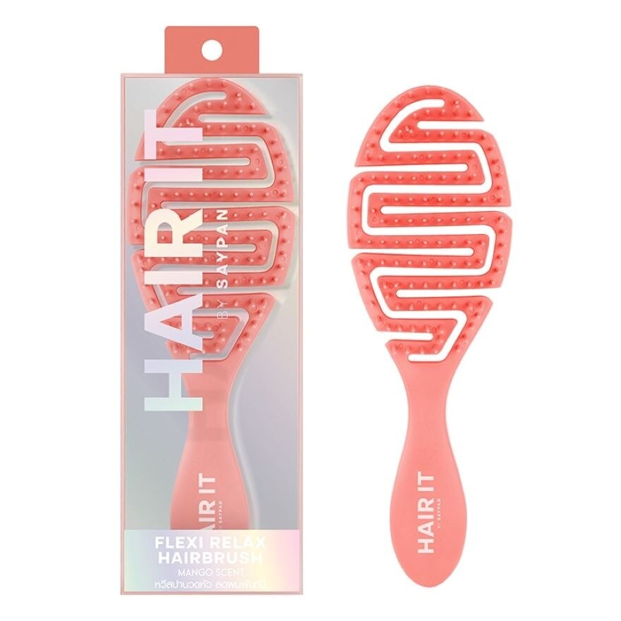 HAIR IT Flexi Relax Hairbrush Peach Mango Scent