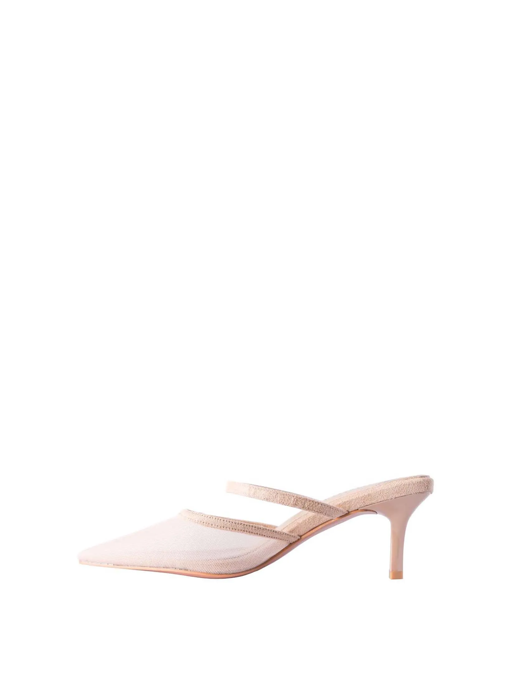 VILLAINS SF ELYSE Women's Mule Heels NUDE