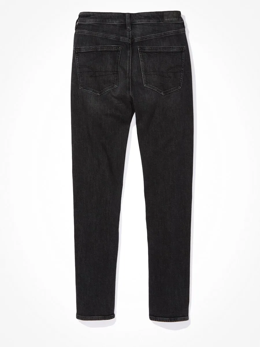 AMERICAN EAGLE WOMEN MOM JEANS 055 ALWAYS BLACK