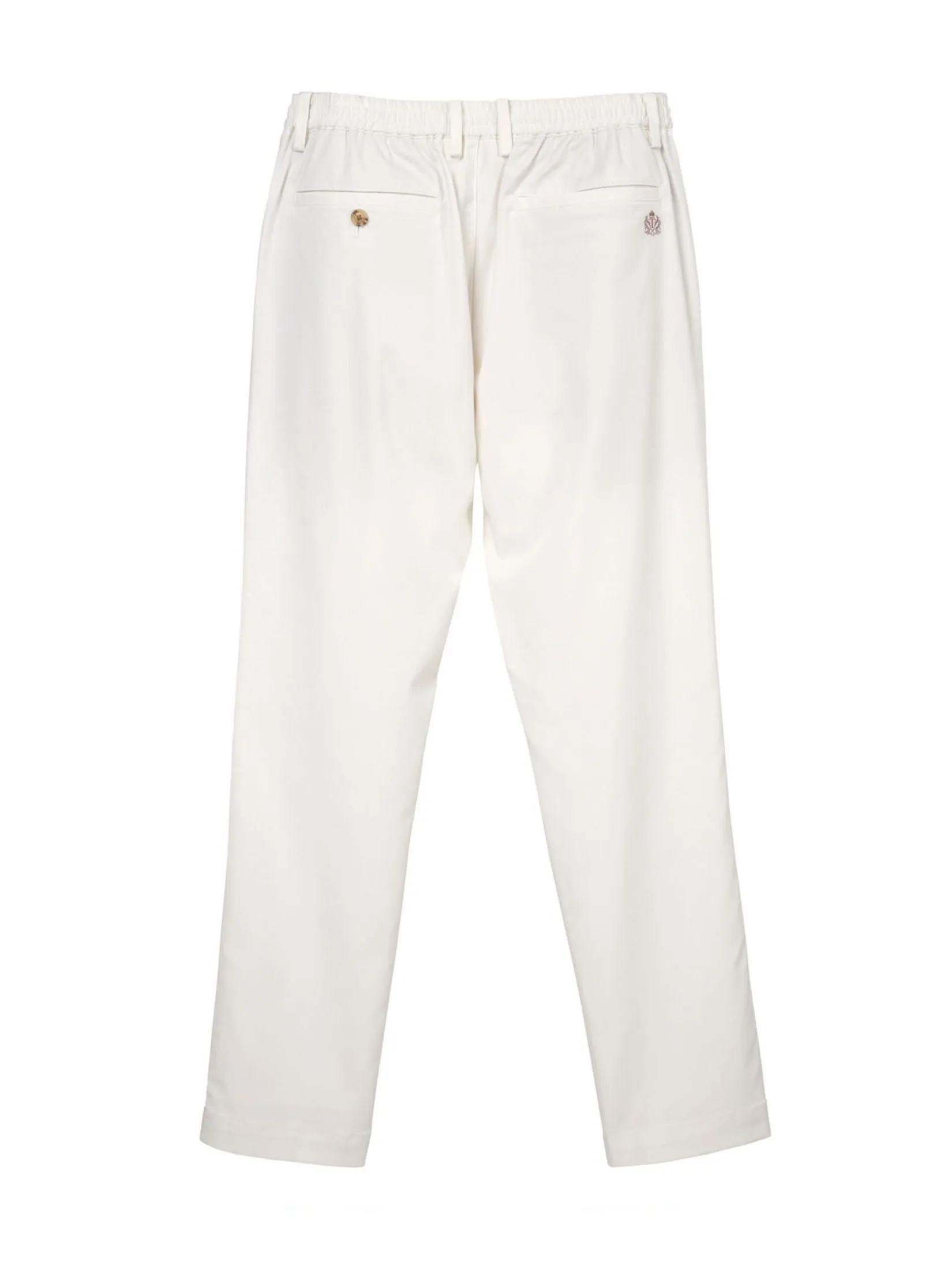 TAKEO KIKUCHI MEN WHITE TWILL UV PROTECTION ELEPHAR EASY PANTS