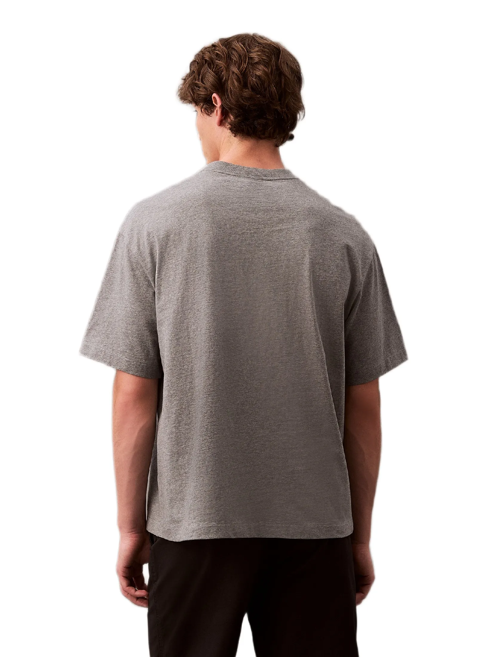 CALVIN KLEIN Men s Calvin Logo Crew Neck Tee Grey