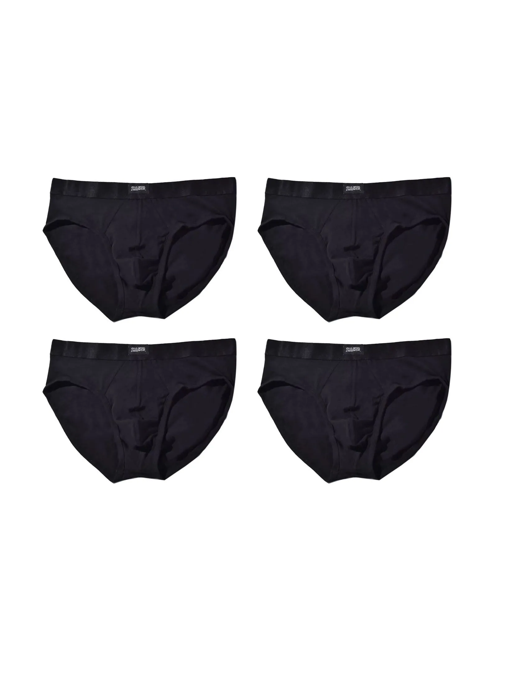 ERA-WON Men's Underwear bikini Zinc Plus Anti-bacteria Black 4 Pcs.