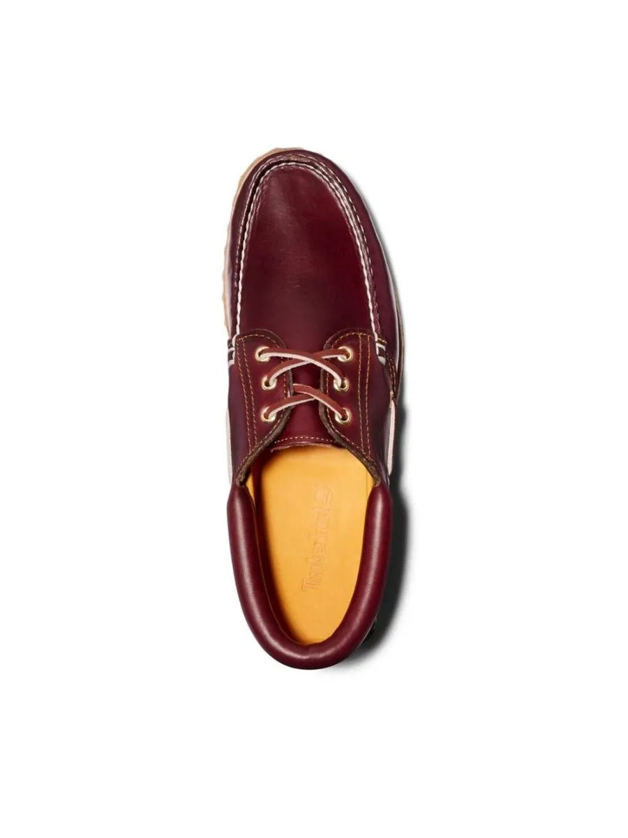 TIMBERLAND MEN'S ICON 3-EYE CLASSIC HANDSEWN LUG SHOES  Burgundy