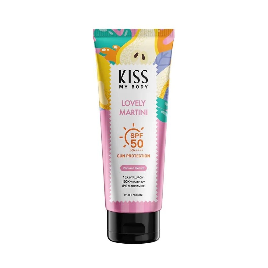 Kiss My Body Sun Protection Perfume Serum SPF 50 PA++++ Lovely Martini 180 G. - Pink