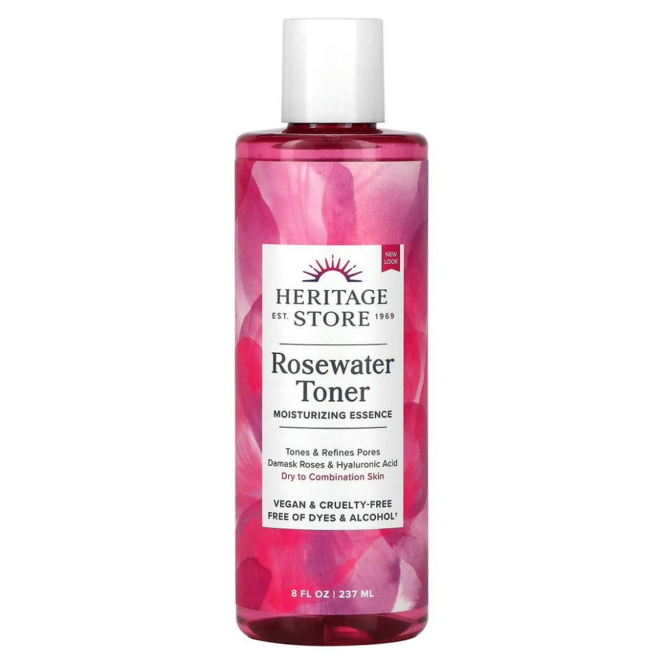 Heritage Store, тоник с розовой водой, 237 мл (8 жидк. унций)