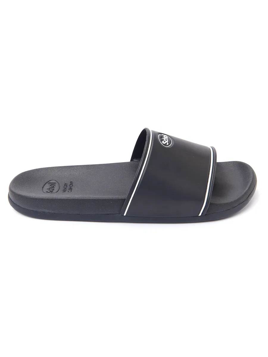 SCHOLL Black Slide Sandals Unisex - Cent