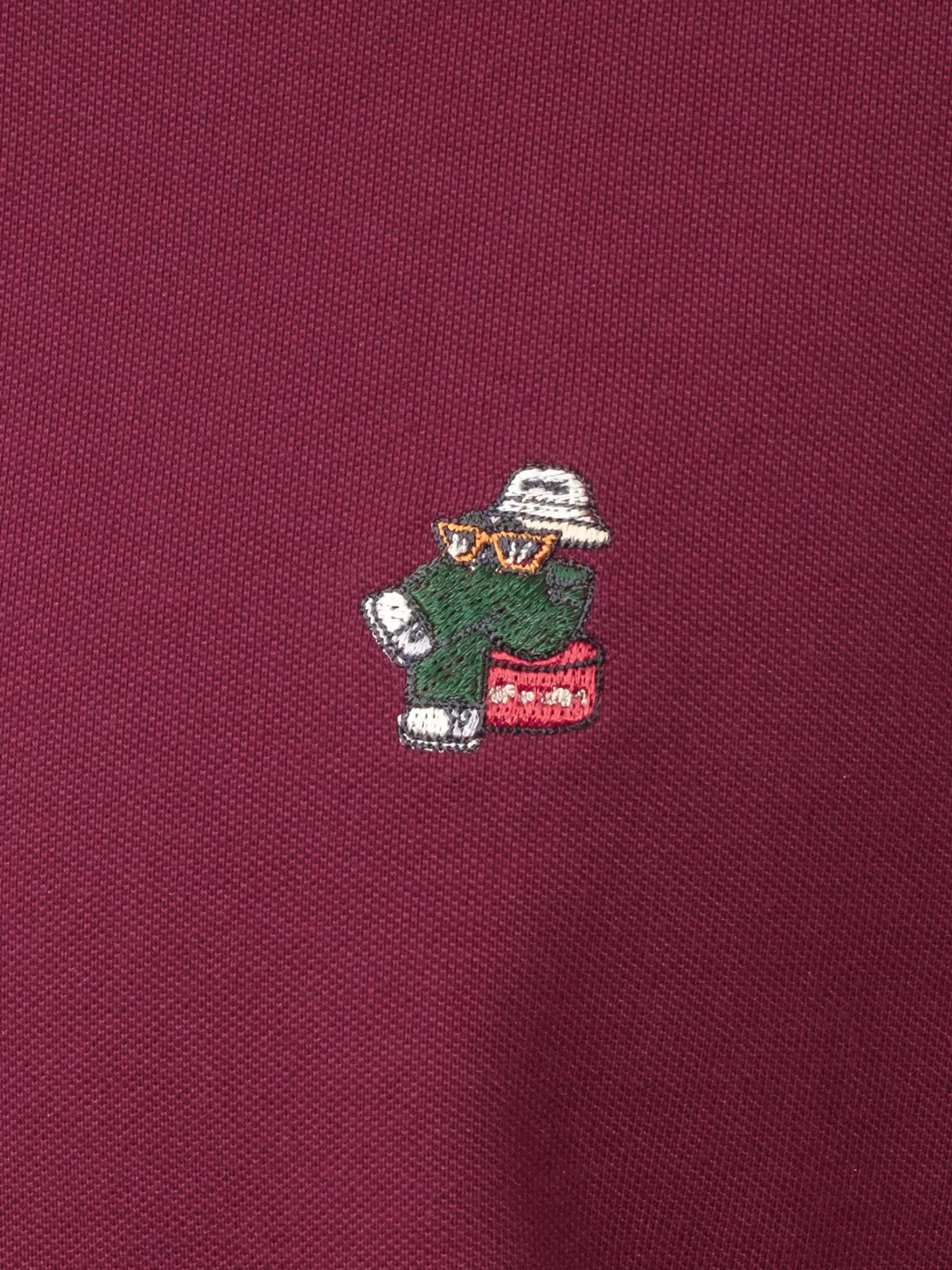 ERA-WON Men's Polo Slim Fit Art toy Collection Maroon