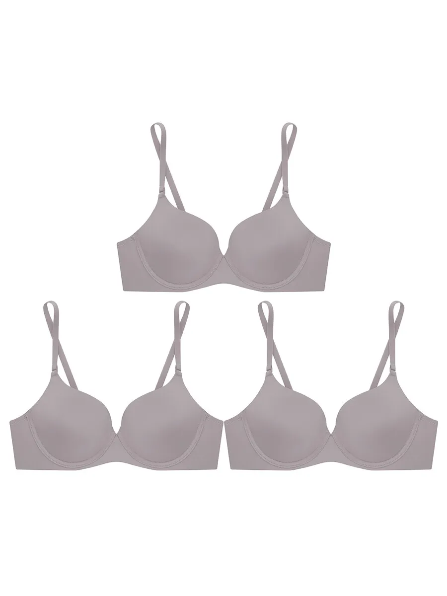 SABINA [Pack 3 Price] WIRE BRA PRETTY PERFECT COLLECTION - CHOCOLATE