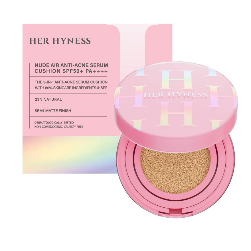 Her Hyness Nude Air Anti-Acne Serum Cushion SPF50+ PA++++ 23N Natural 12g. +Refill