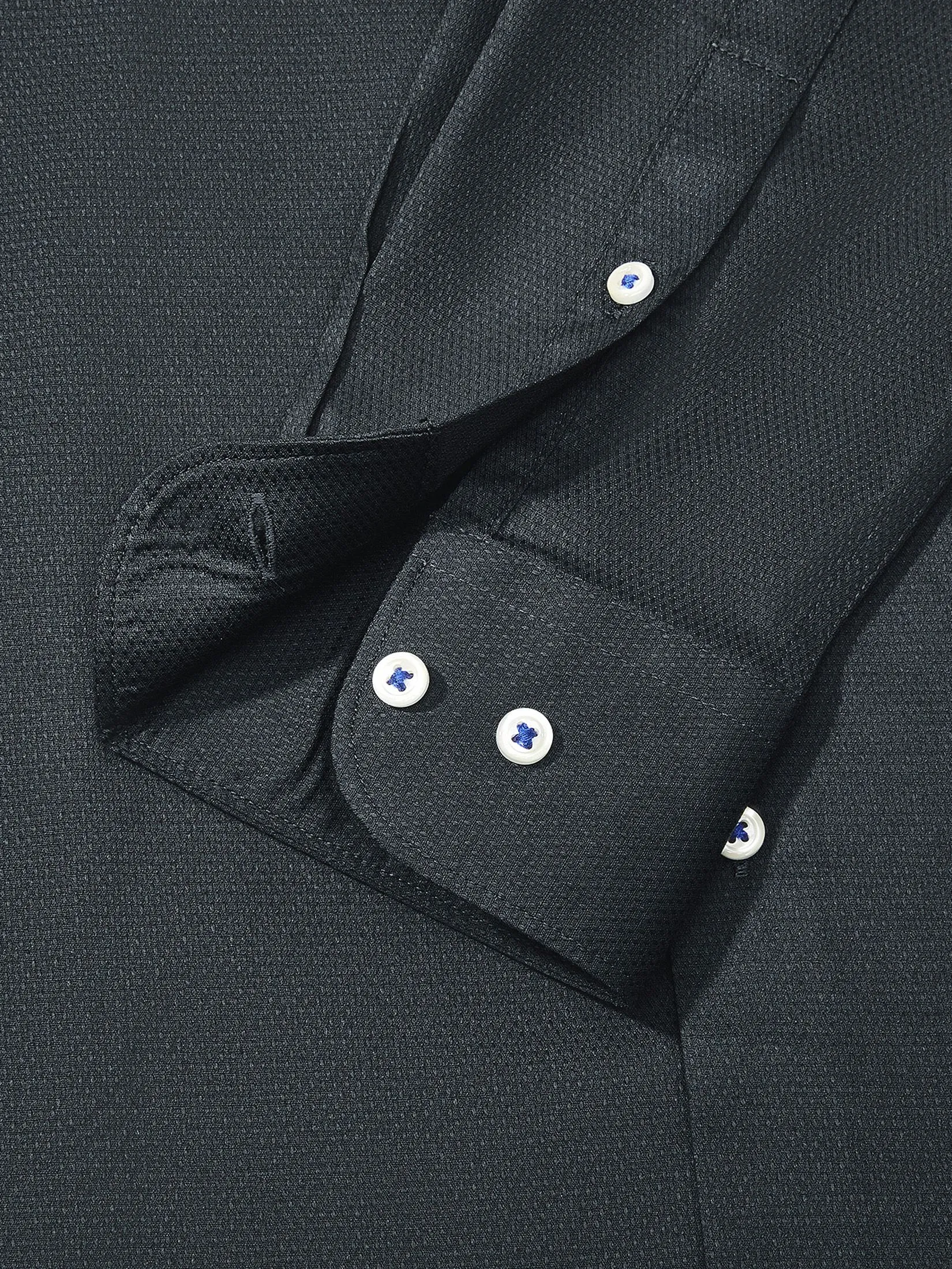 G2000 Men Clothing Non-Iron Cotton Blend Texture Shirt  Smart Fit - Dark Grey