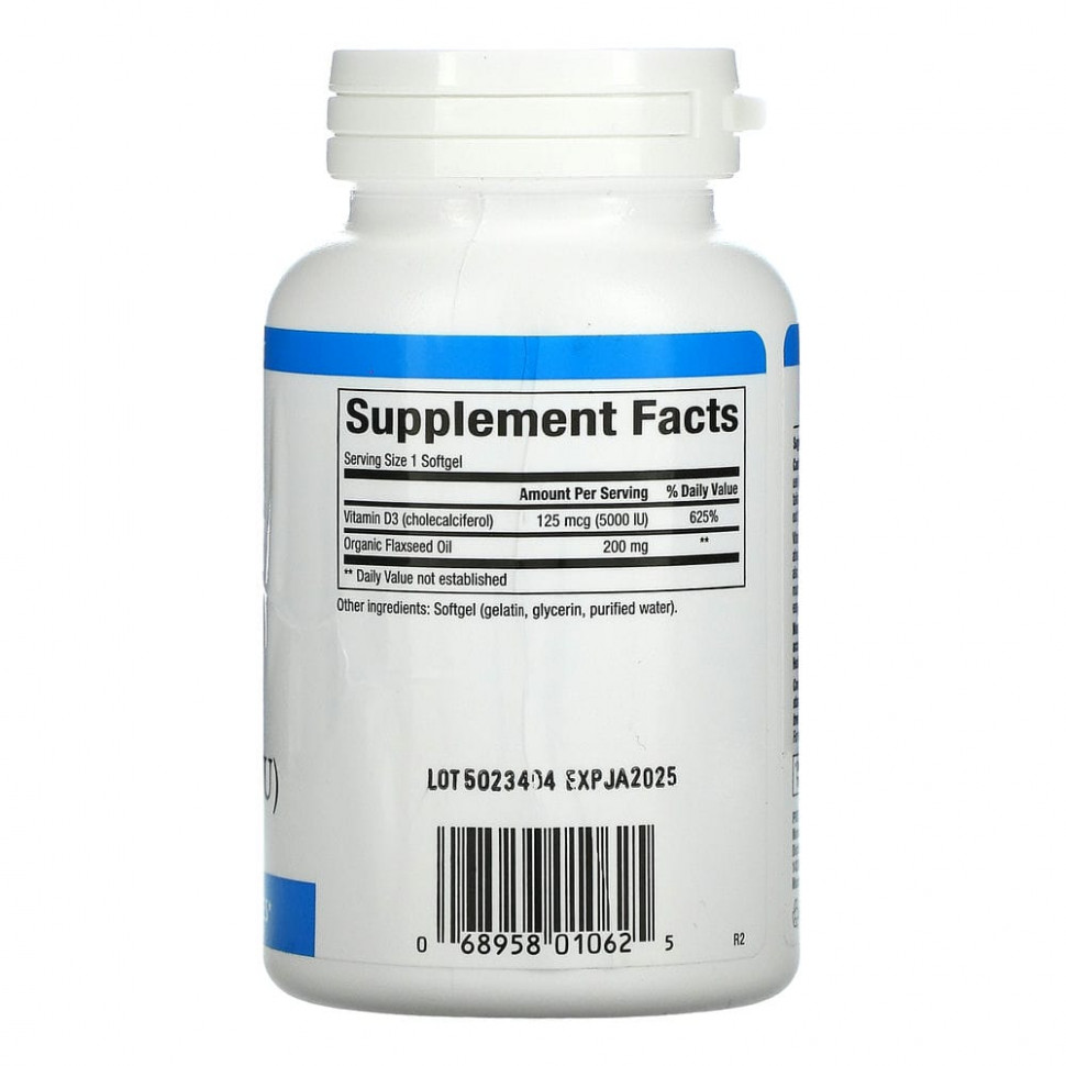 Natural Factors, Vitamin D3, 5,000 IU, 360 Softgels