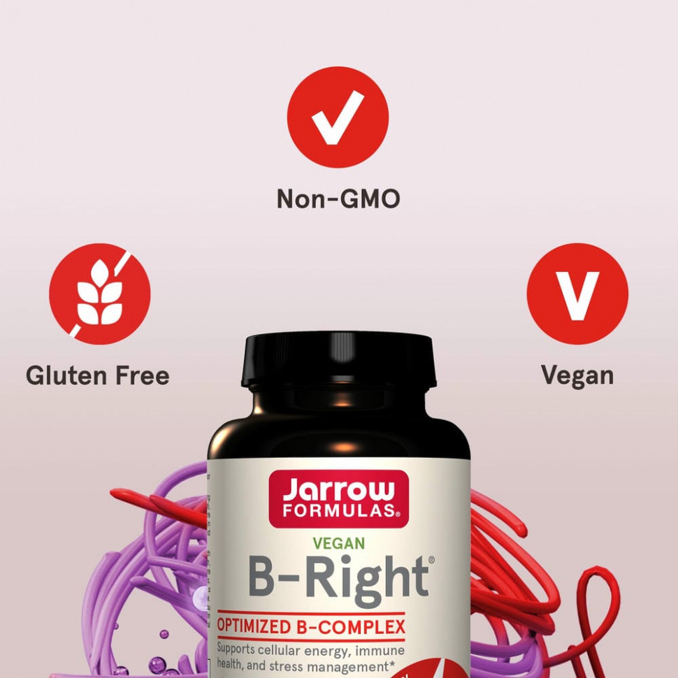 Jarrow Formulas, B-Right, 100 вегетарианских капсул