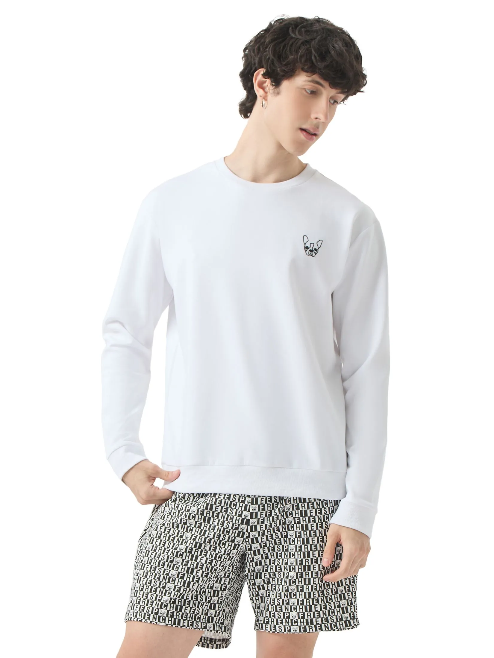 ESP Frenchie Sweatshirt Men White