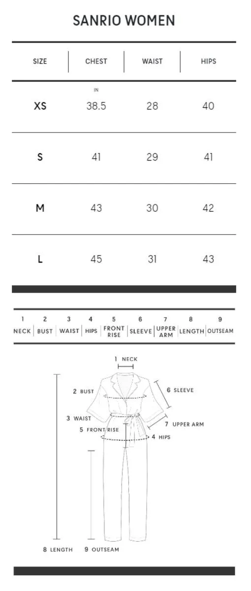 SANRIO Women Pyjamas Shirt Long Sleeves + Pants 50th Sweet Memories My Melody Pink