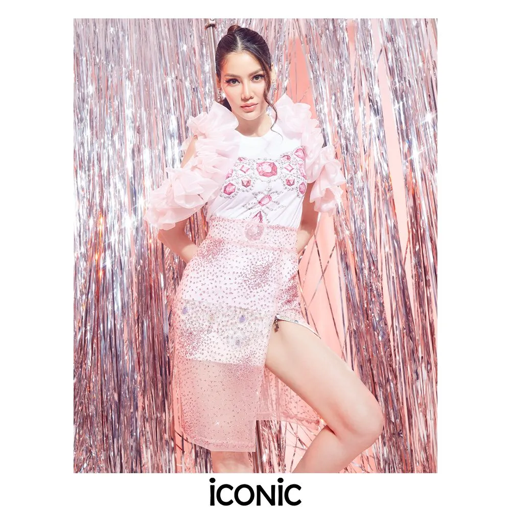 ICONIC Pink STUNNING SKIRT Model STUNNING5952