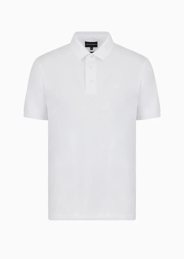 EMPORIO ARMANI Polo Mens 8N1F96-1JUVZ-0100 White
