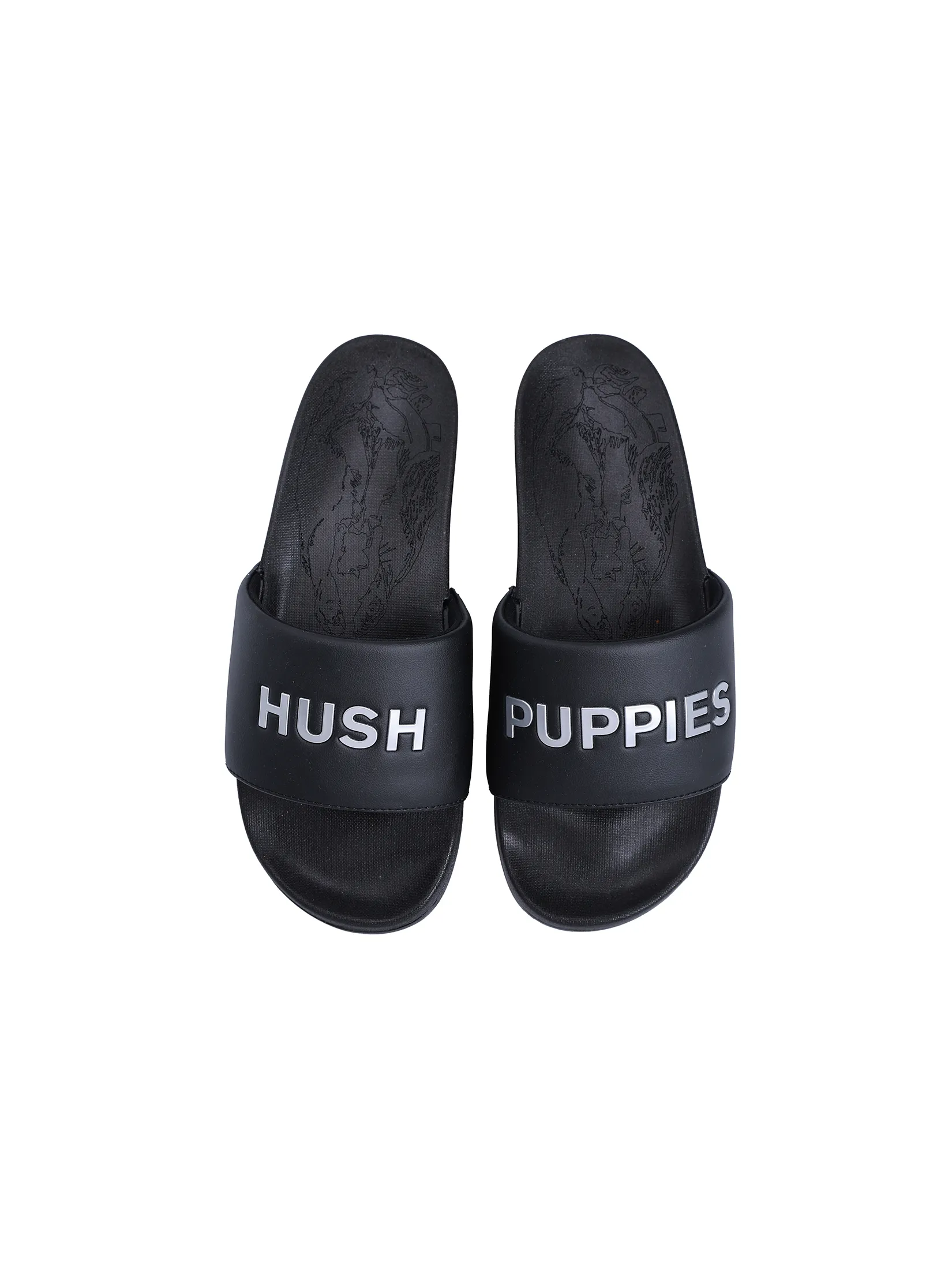 HUSH PUPPIES Men s Shoes Sandals Slides  - BLACK