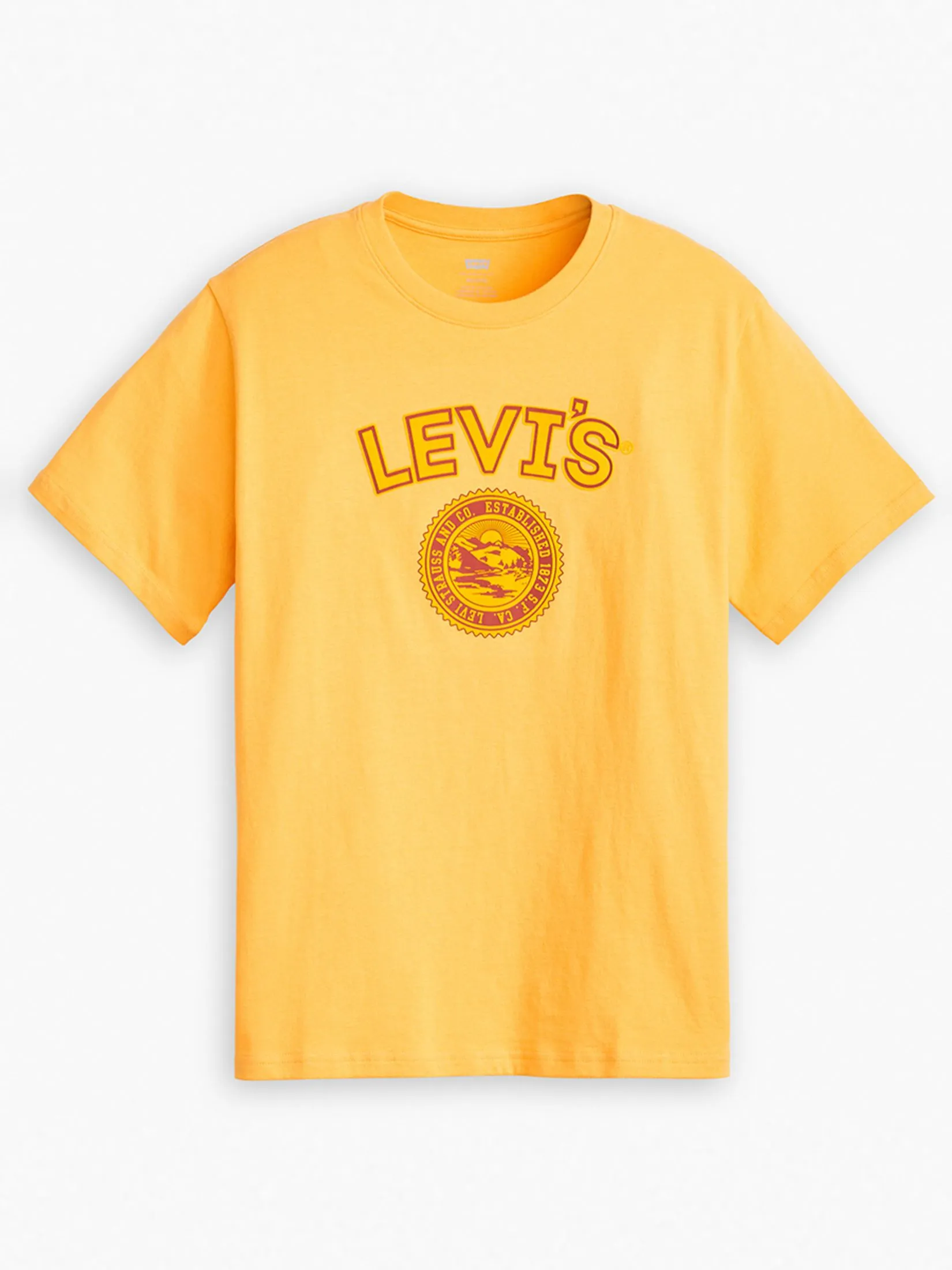 LEVI'S Men's Relaxed Fit Short-Sleeve Graphic T-Shirt Orange