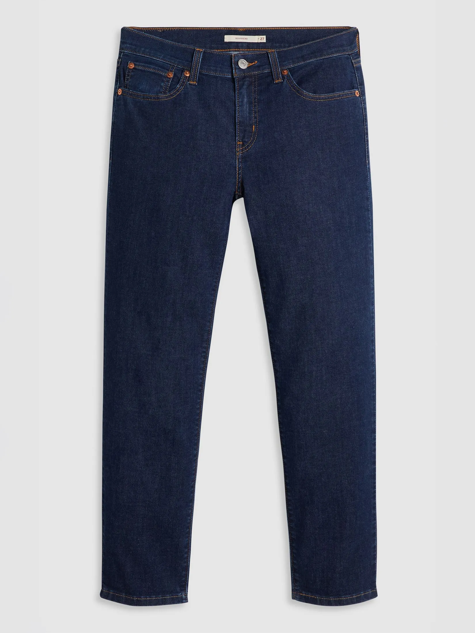 LEVI'S Women's Mid-Rise Boyfriend Jeans Dark Blue