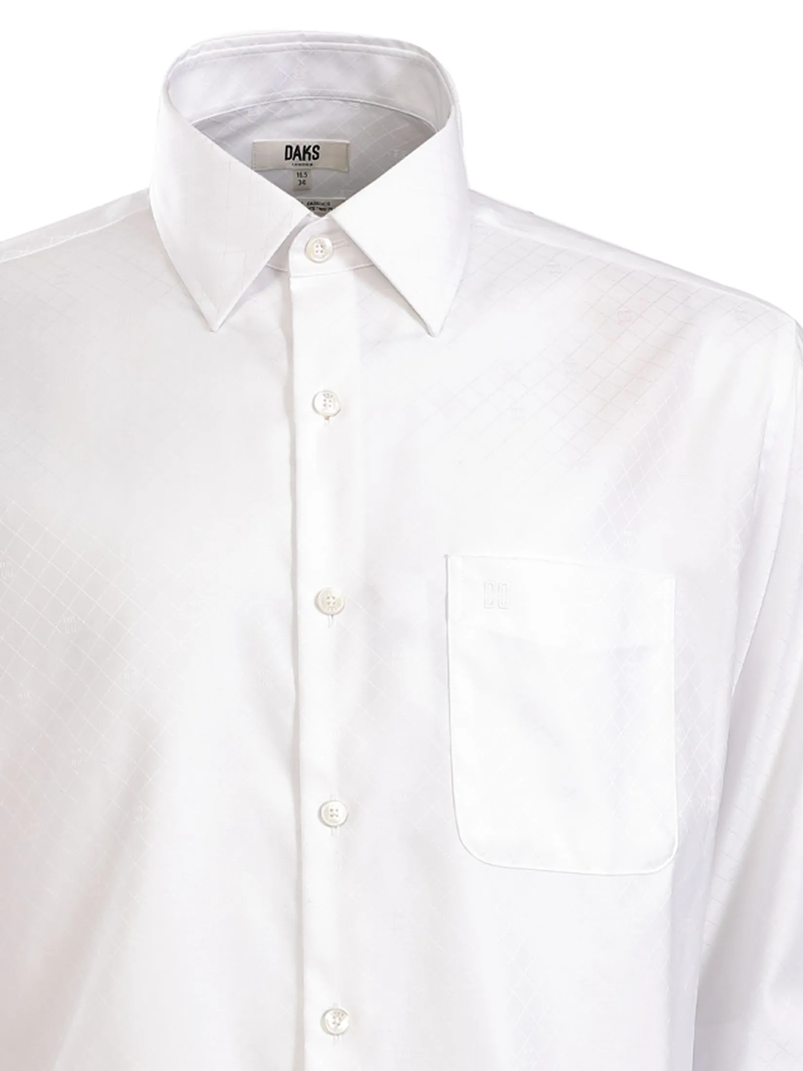 DAKS MEN Long Sleeve Shirt Smart Fit White