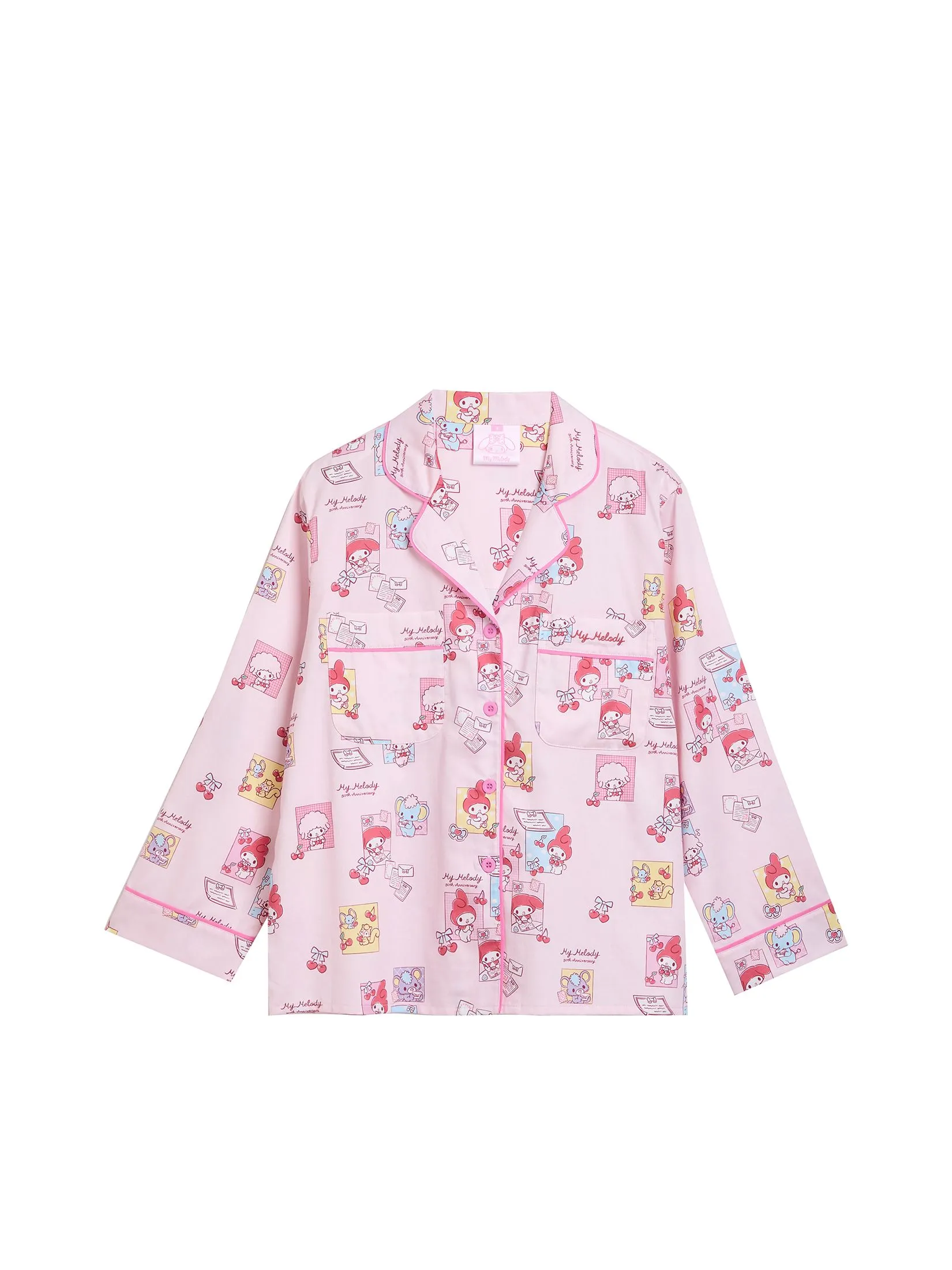 SANRIO Women Pyjamas Shirt Long Sleeves + Pants 50th Sweet Memories My Melody Pink