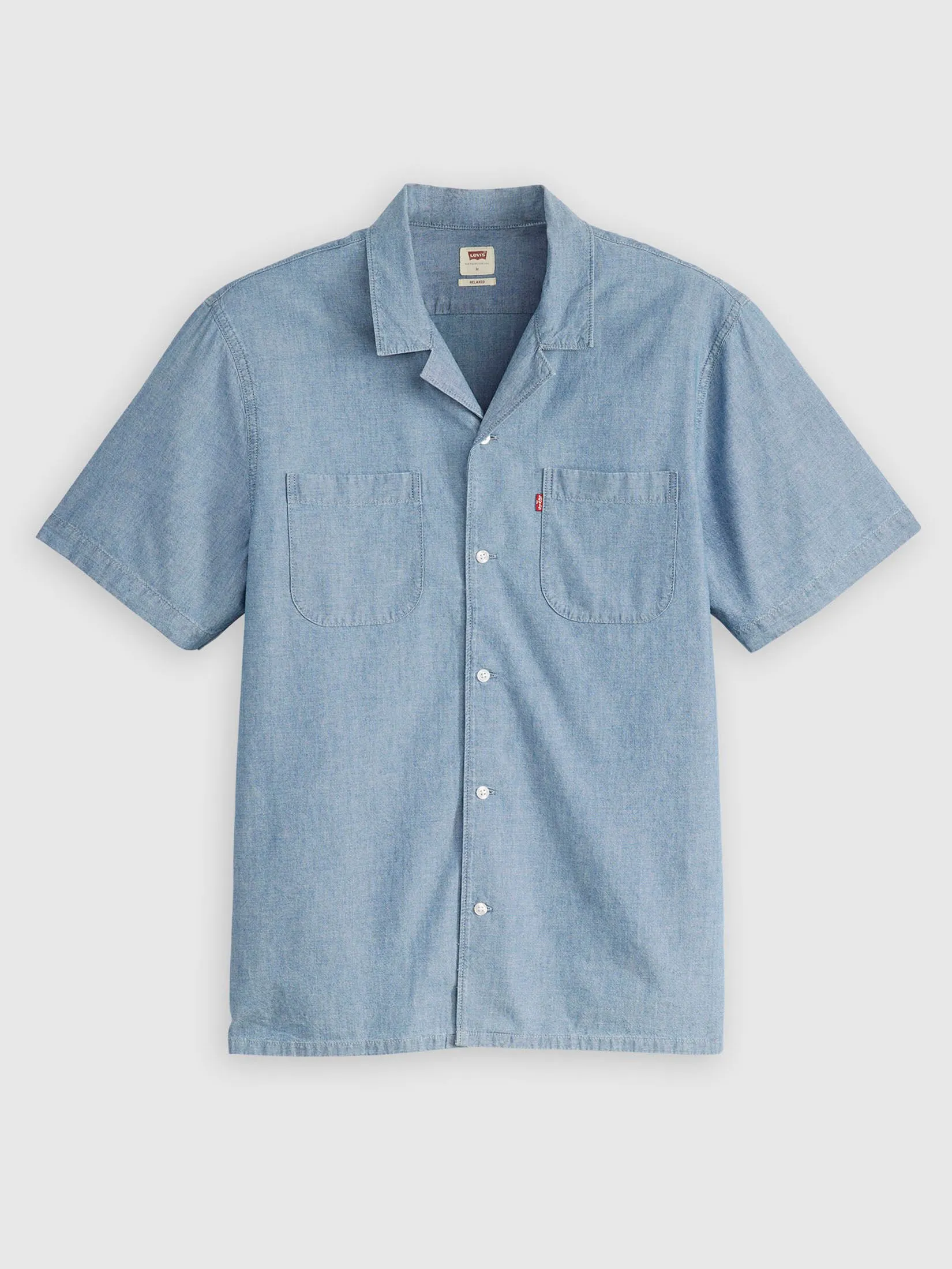 LEVI'S Men's Classic Camp Shirt Blue