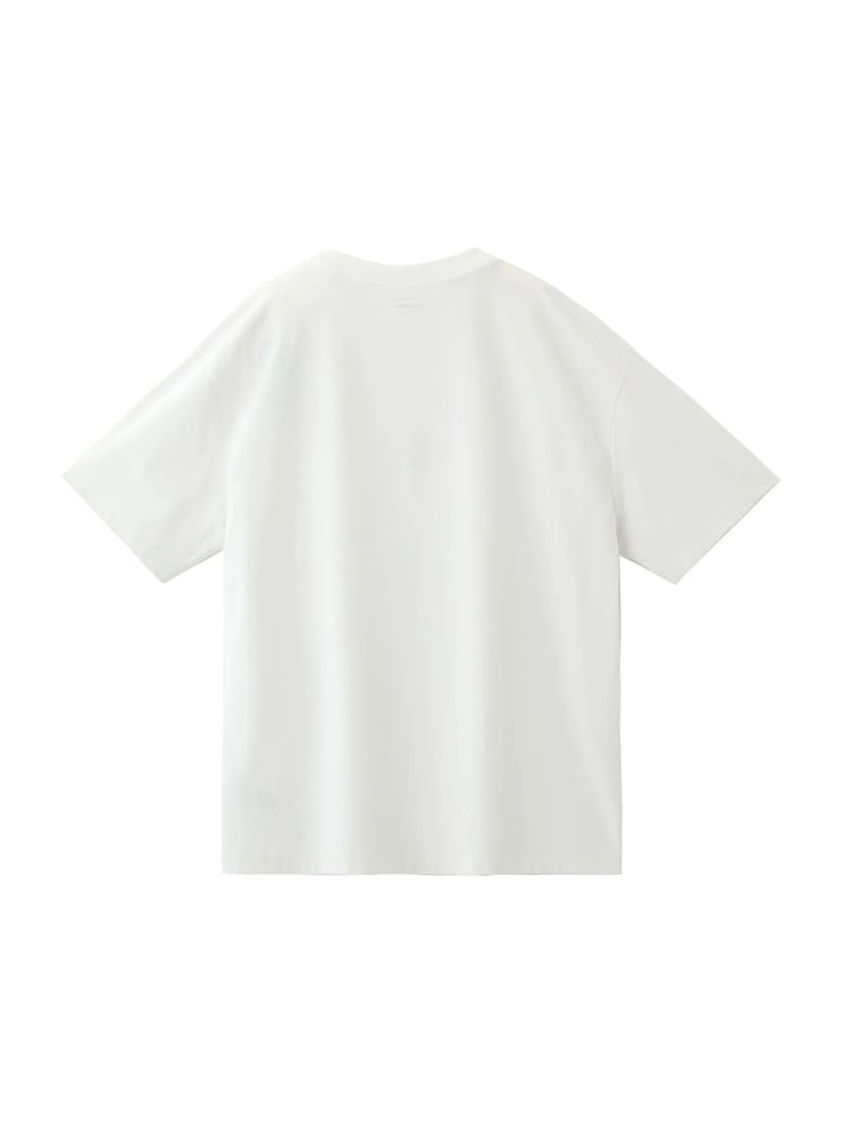GIORDANO Men's Oversized Cool Pocket Tee Signature White