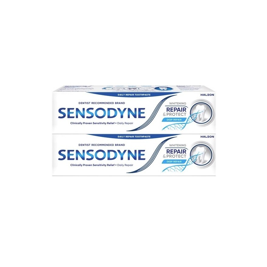 Sensodyne Toothpaste Repair  Protect Whitening 100 G. Twin Pack - White