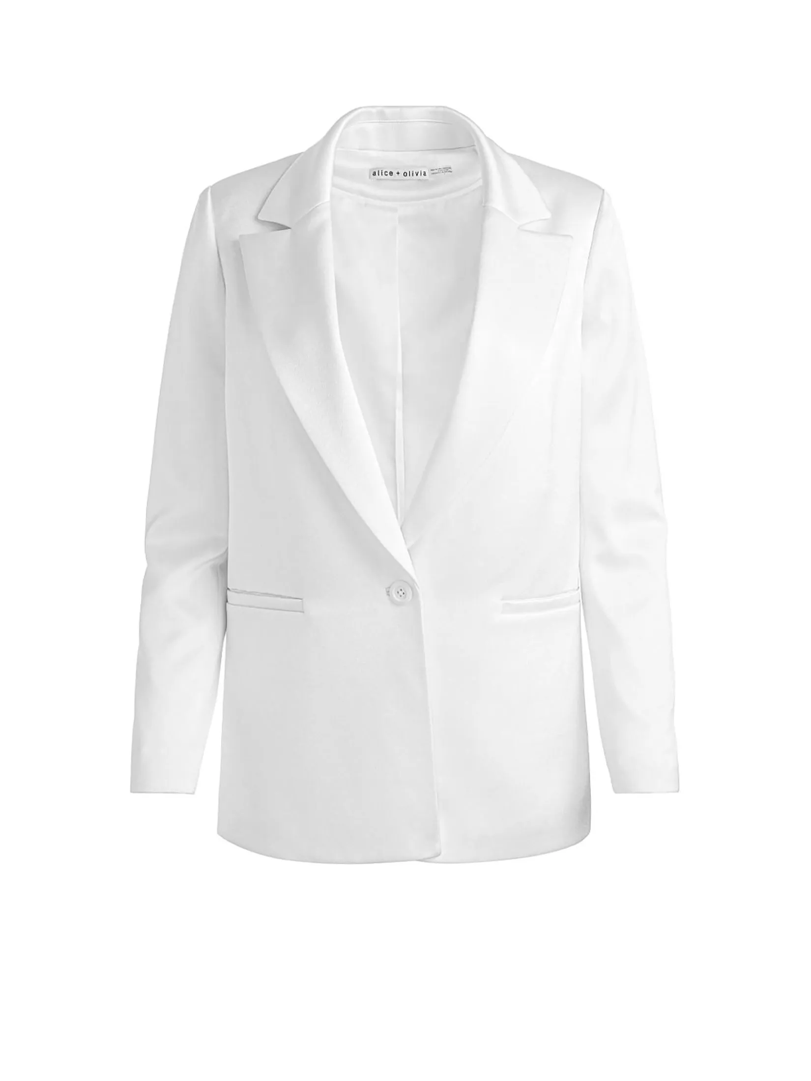 ALICE AND OLIVIA Women Blazer Denny Boyfriend White