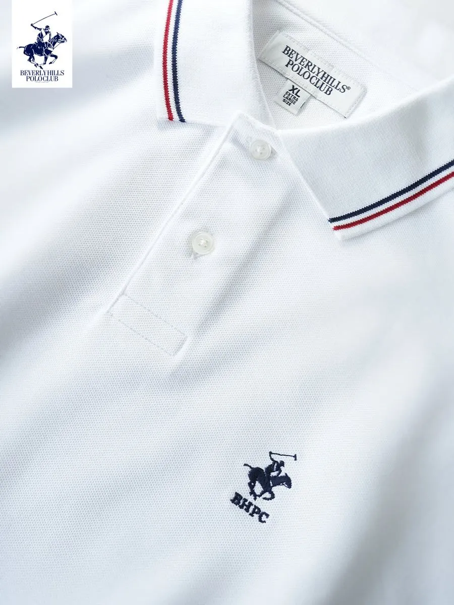 BEVERLY HILLS POLO CLUB White Men Polo Shirts Model BN2A636