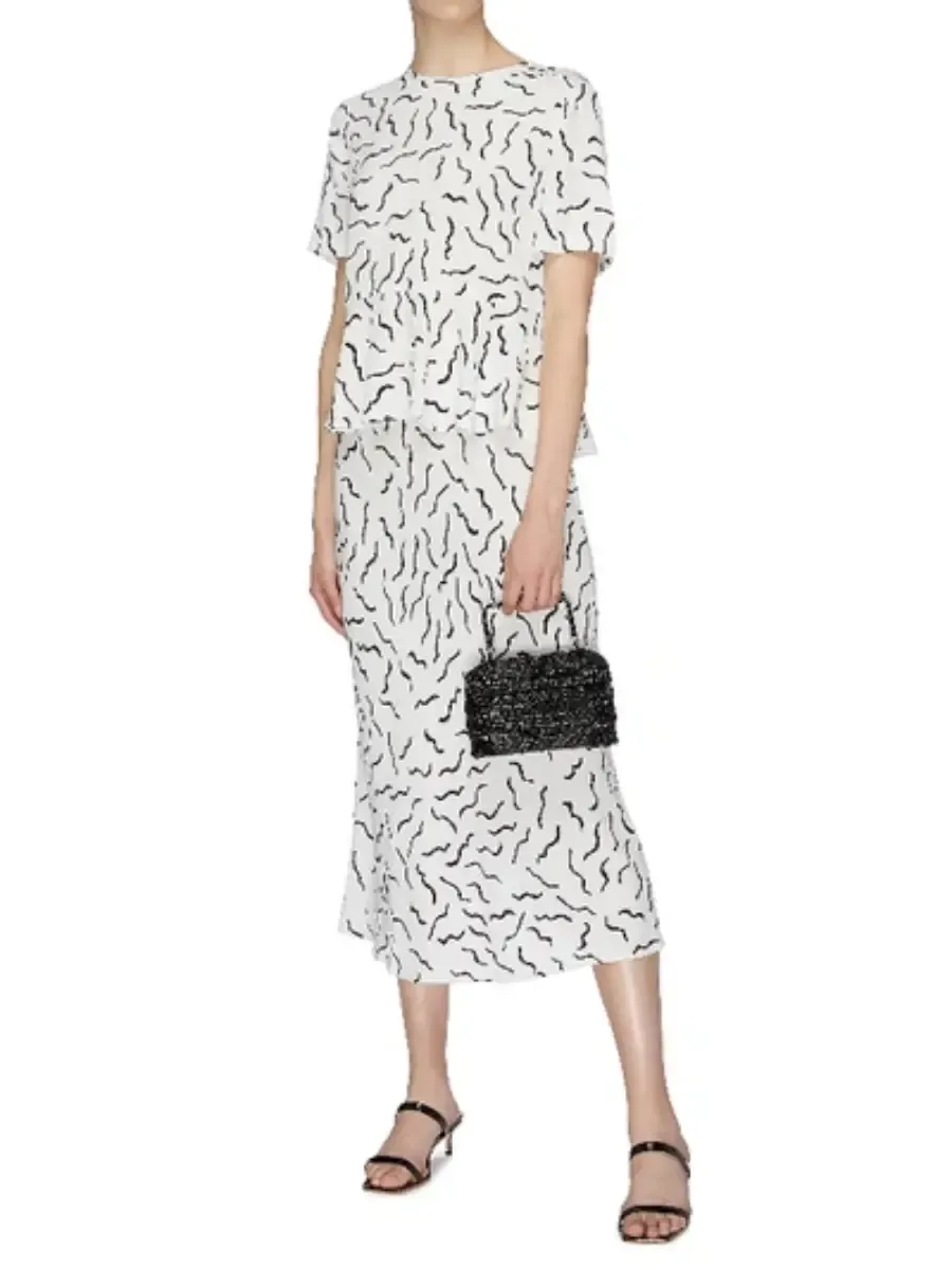 DIANE VON FURSTENBERG Women Top DVF ORILLA Abstract Lines White