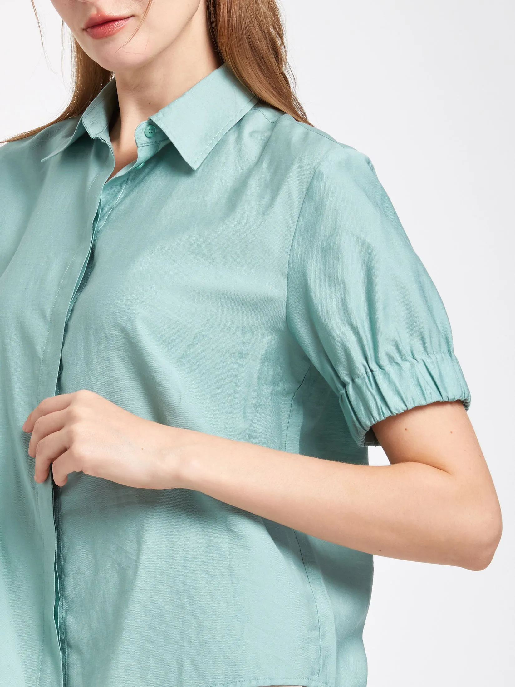 EASY PIECES Women Shirt Short Sleeves Collar Neck