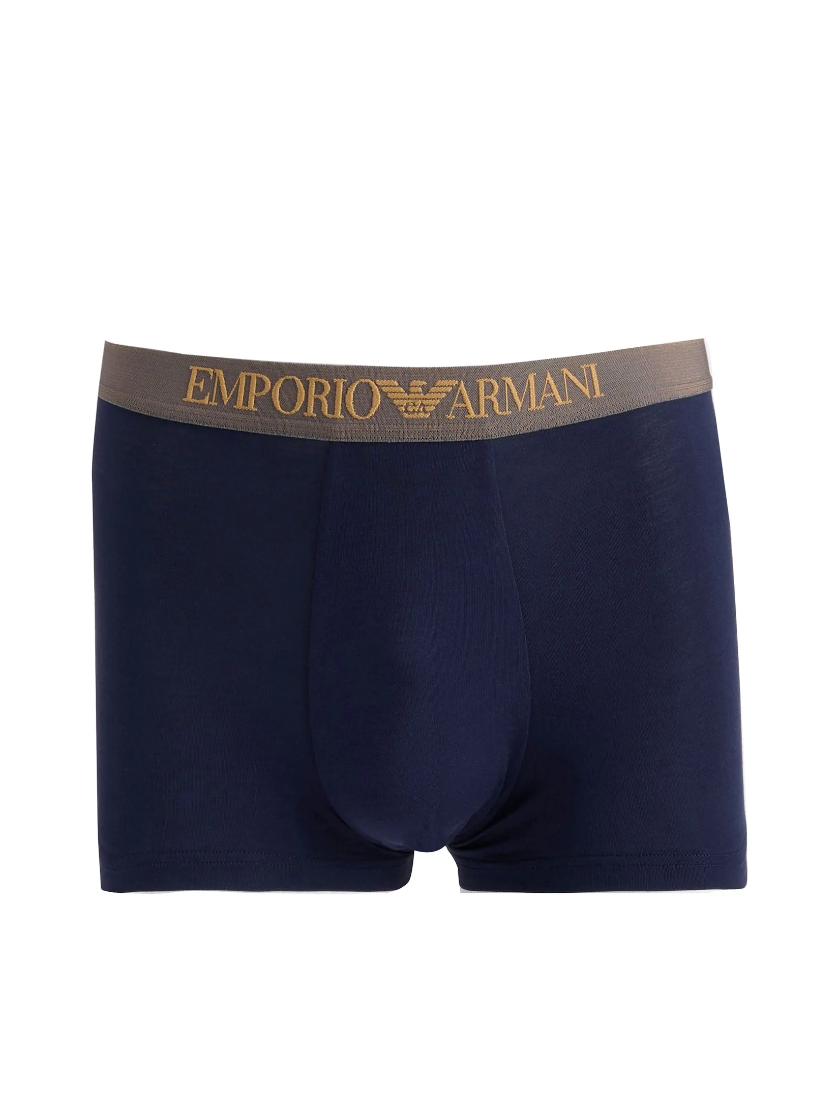 EMPORIO ARMANI Men Underwear Trunk Pack 2 pcs SS25 White/Armani Blu