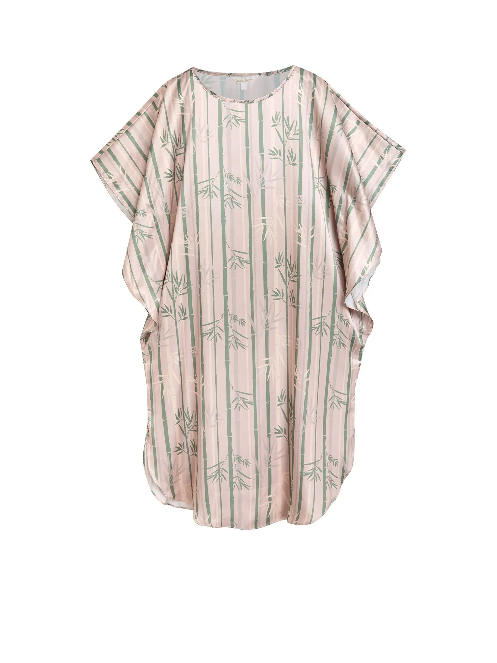 ELIZABETH Women Night Dress Batwing Sleeves Pink