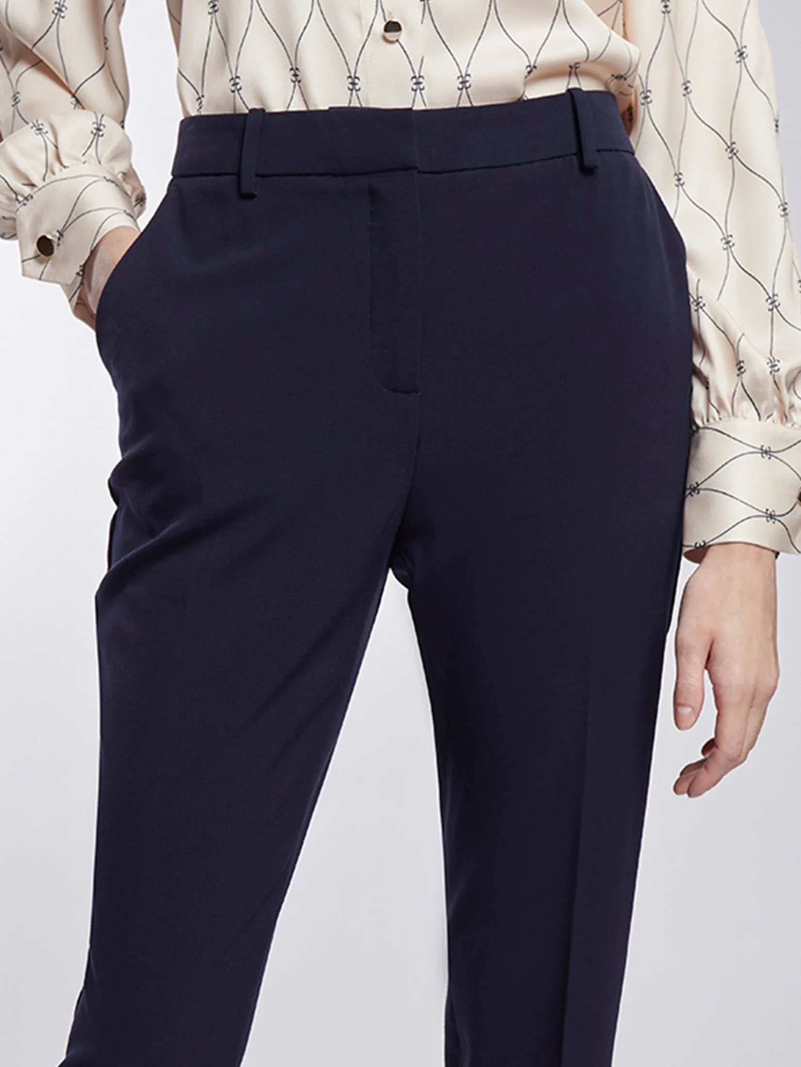 ESPADA Slim Fit Trousers Femail Blue