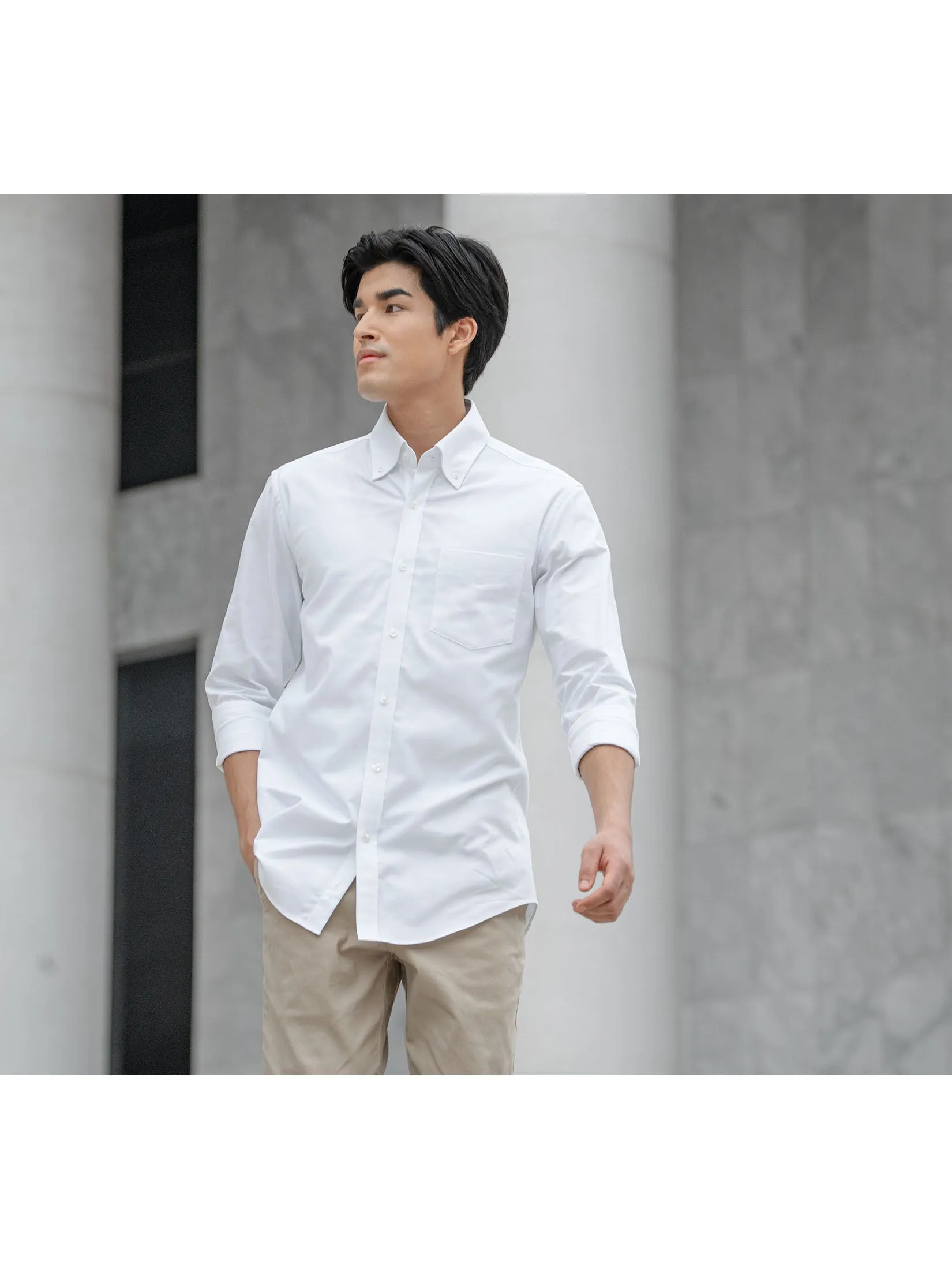 ARROW Men's Long sleeve shirt Smart  Fit  Wite  MACM827-WH