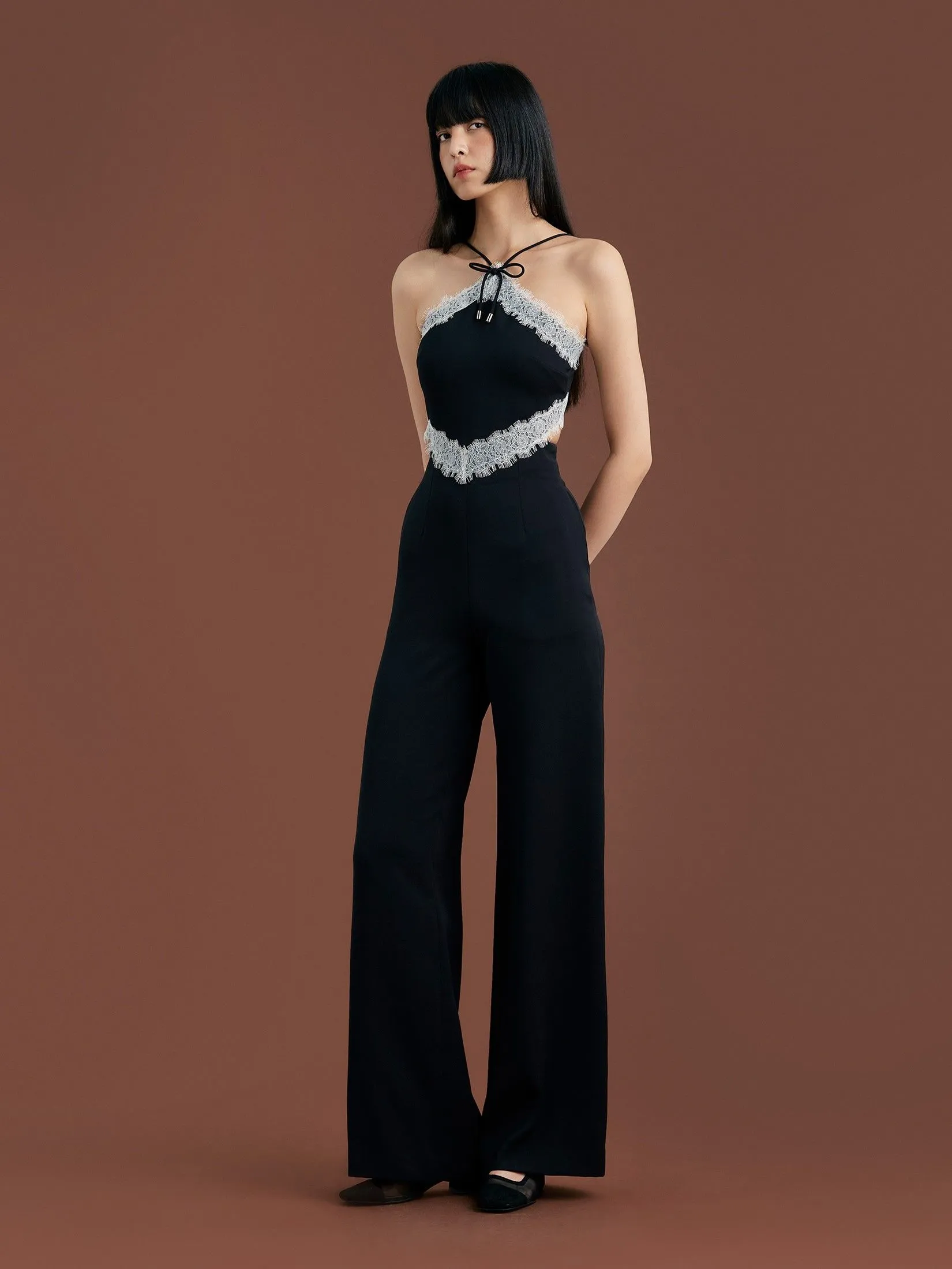 ASV (AW24)Delilah Women Handkerchief Jumpsuit Black