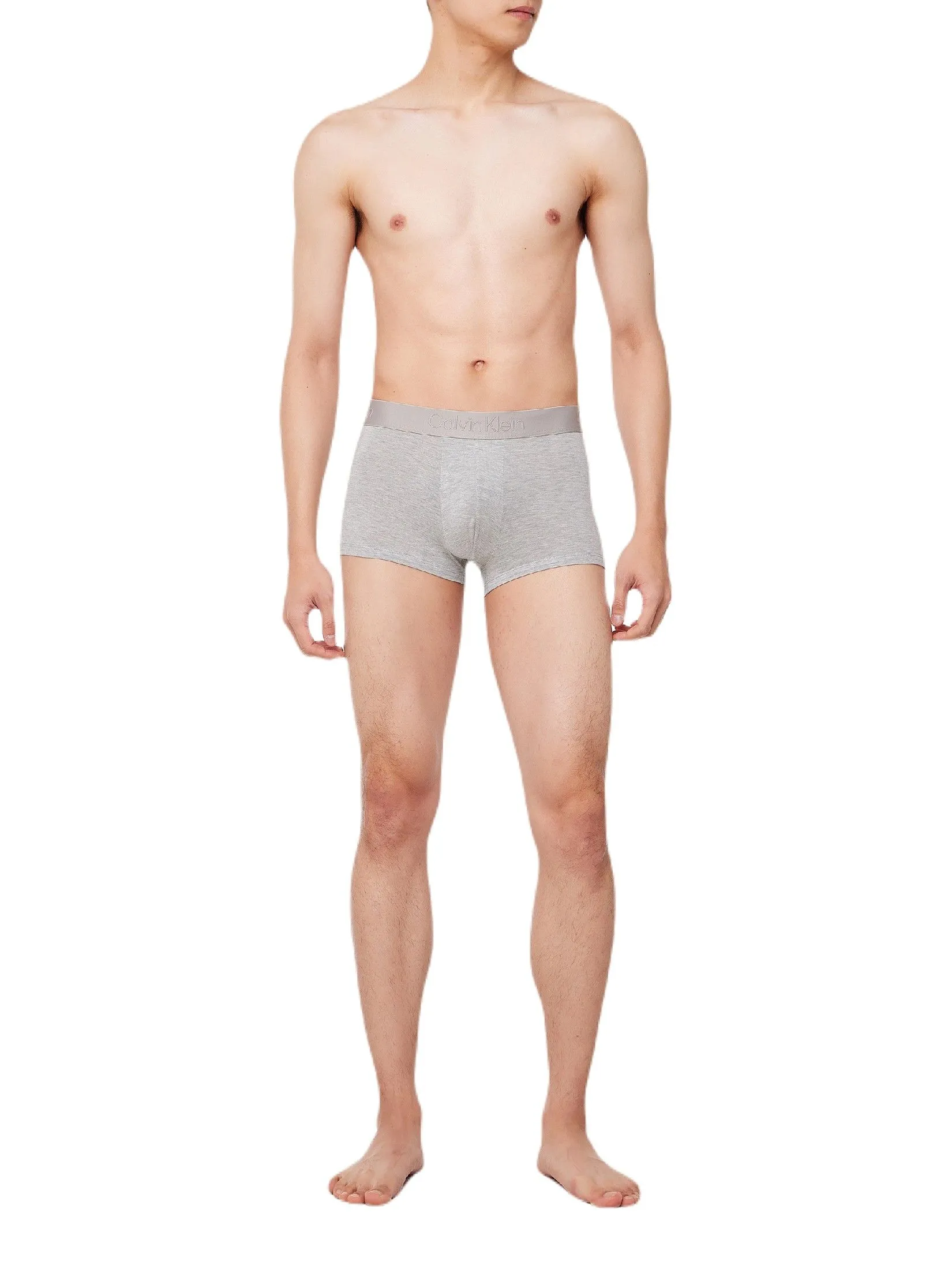 CALVIN KLEIN Men's Ultra Soft Modal Single Trunk Light Grey