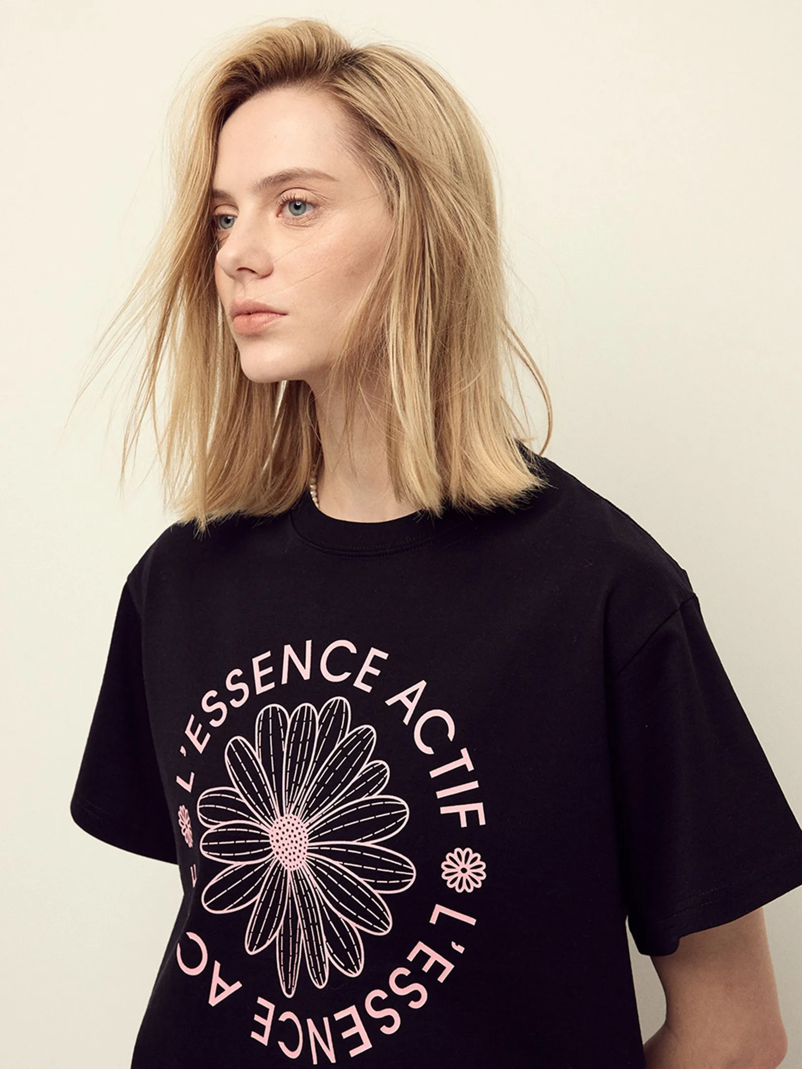 MARDI MERCREDI ACTIF T-Shirt Actif Emblem Black Pink F