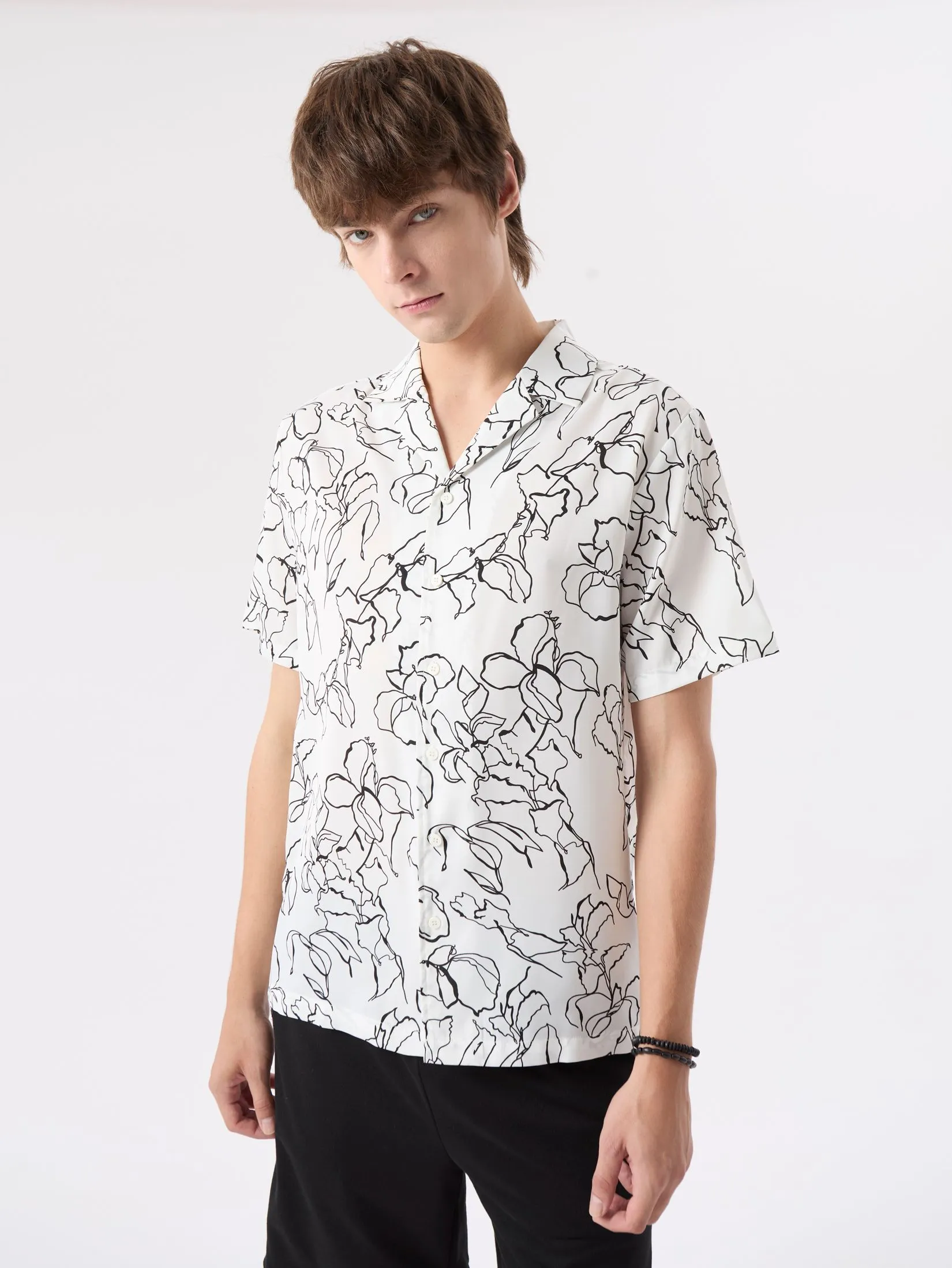 ESP Hawaiian Shirt Men White