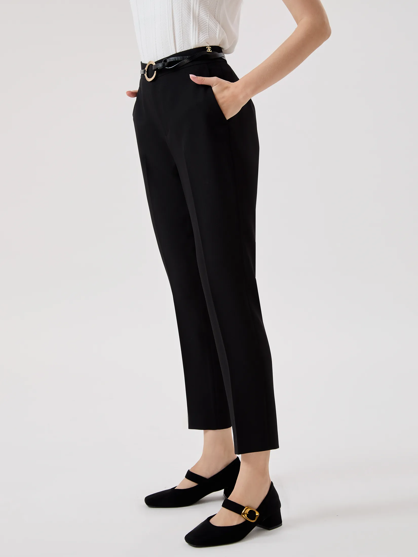 ESPADA Slim Trousers Woman Black