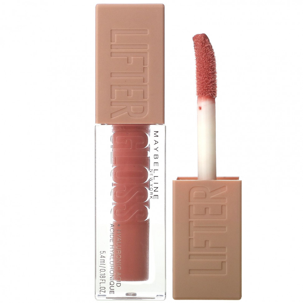 Maybelline, Lifter Gloss с гиалуроновой кислотой, 006 Reef, 5,4 мл (0,18 жидк. Унции) - MBY-58390-003 персиково-розовый
